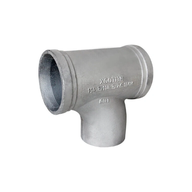 Grooved reducing tee wye