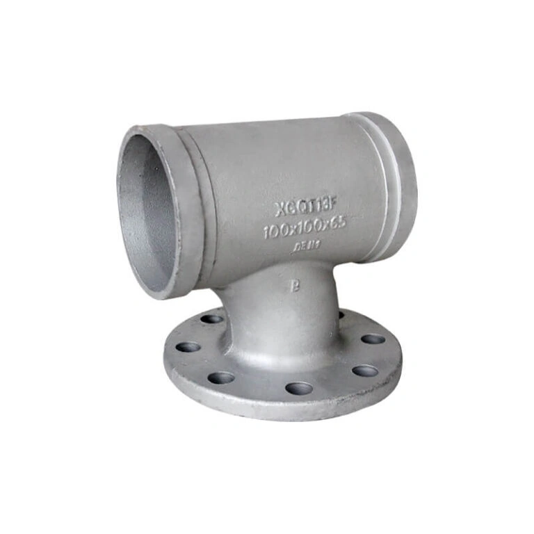 Grooved reducing flange tee wye