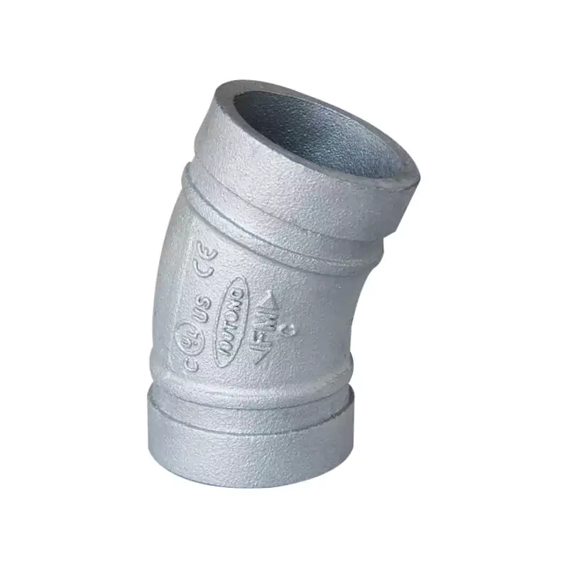 Grooved 22.5° elbow