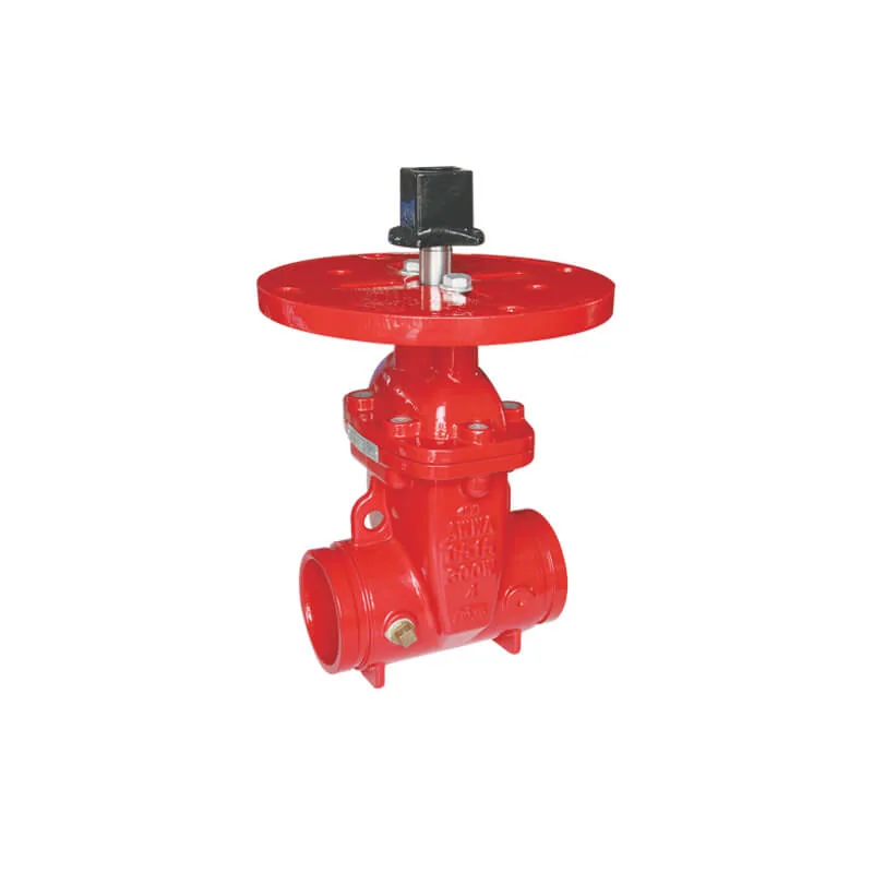 American Grooved NRS gate valve with post flange and wrench nut