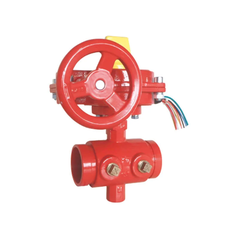 American Grooved butterfly valve (Gear actuator & tamper switch & tapped body)