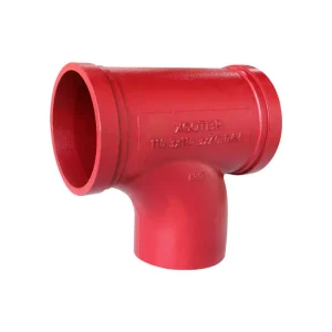 Grooved reducing tee wye