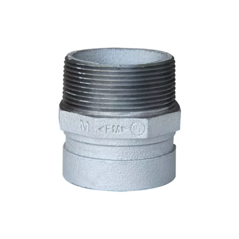 Grooved x male threaded adapter nipple