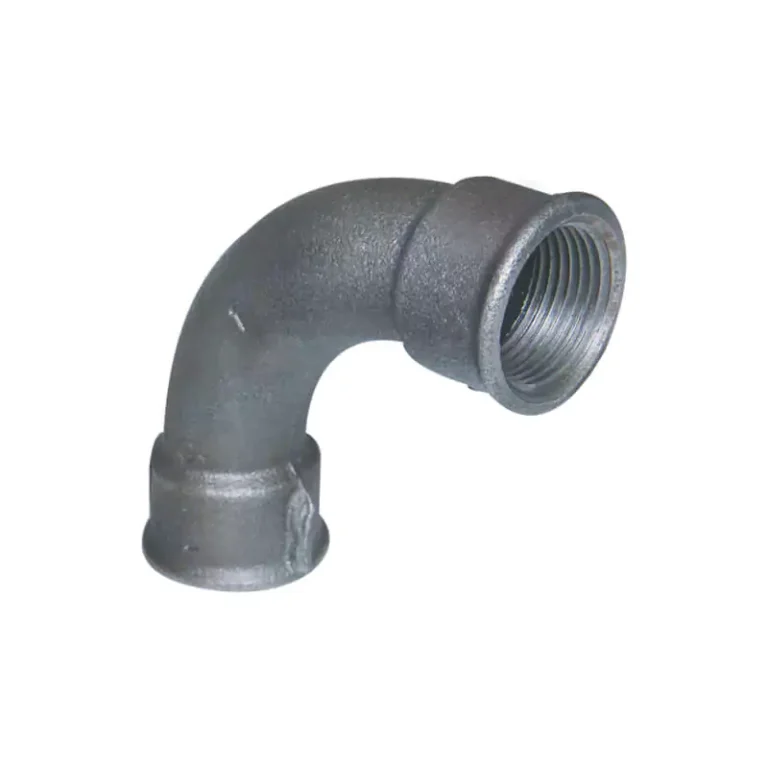 Malleable cast iron 90° long sweep bend