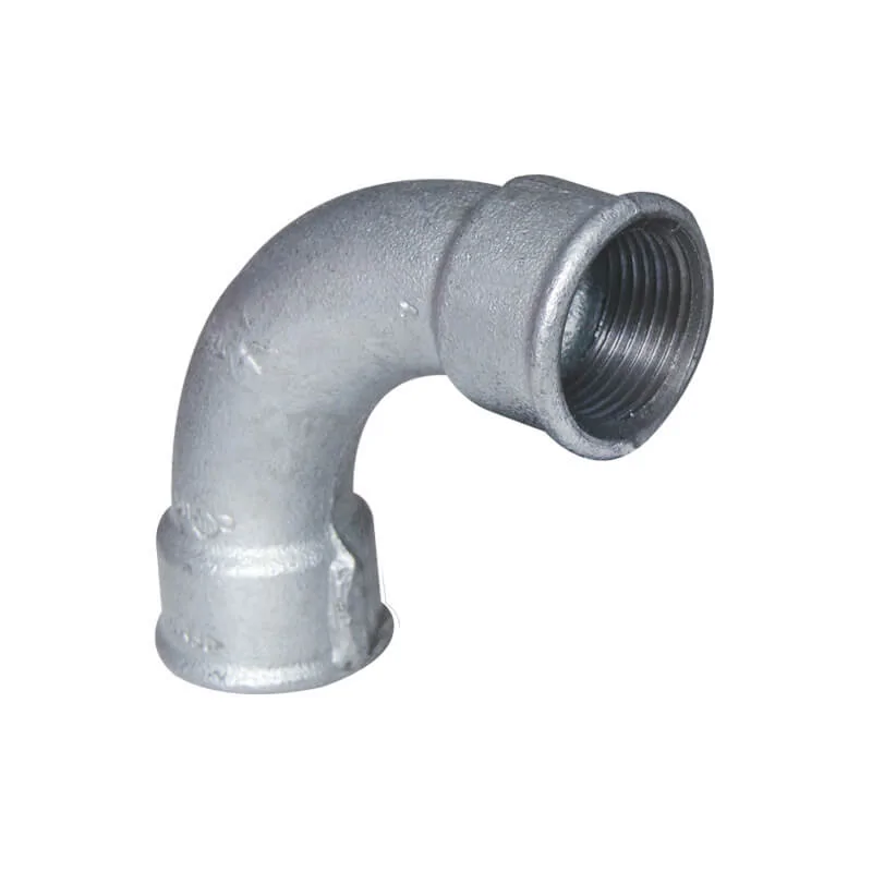 Malleable cast iron 90° long sweep bend