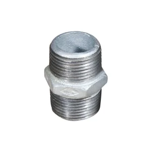 Malleable cast iron reducing hexagon nipple