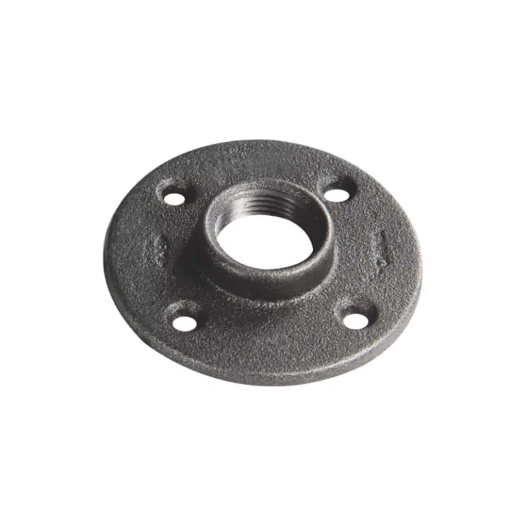 Malleable cast iron hubbed threaded flange