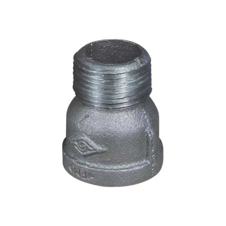 Malleable cast iron male and female reducing socket