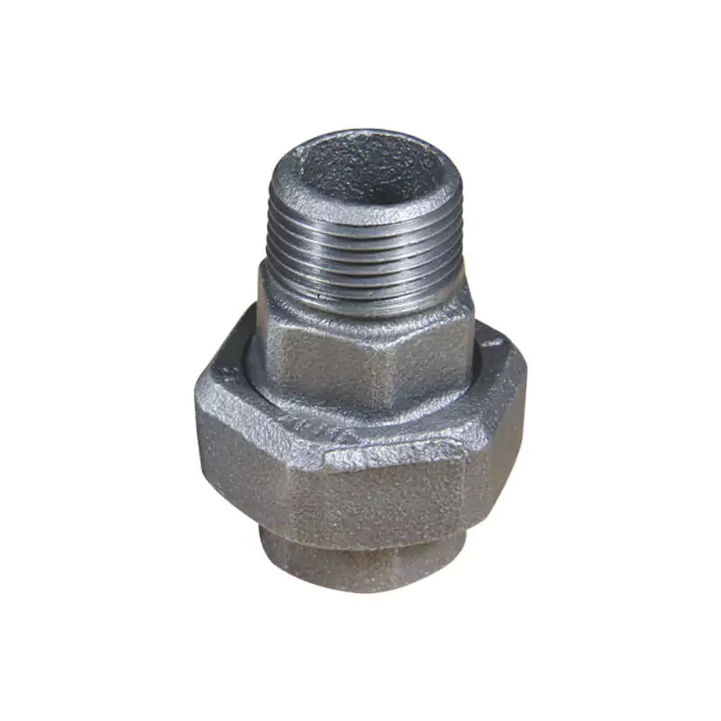Malleable cast iron male and female union (Taper seat / flat seat)