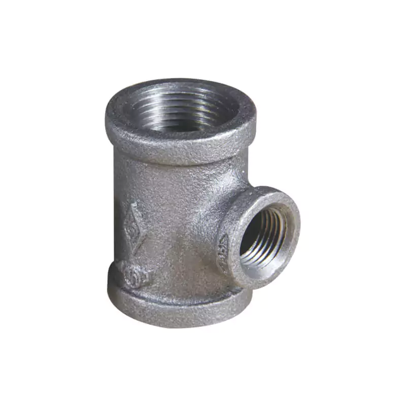 Malleable cast iron unequal tee (Reducing tee)