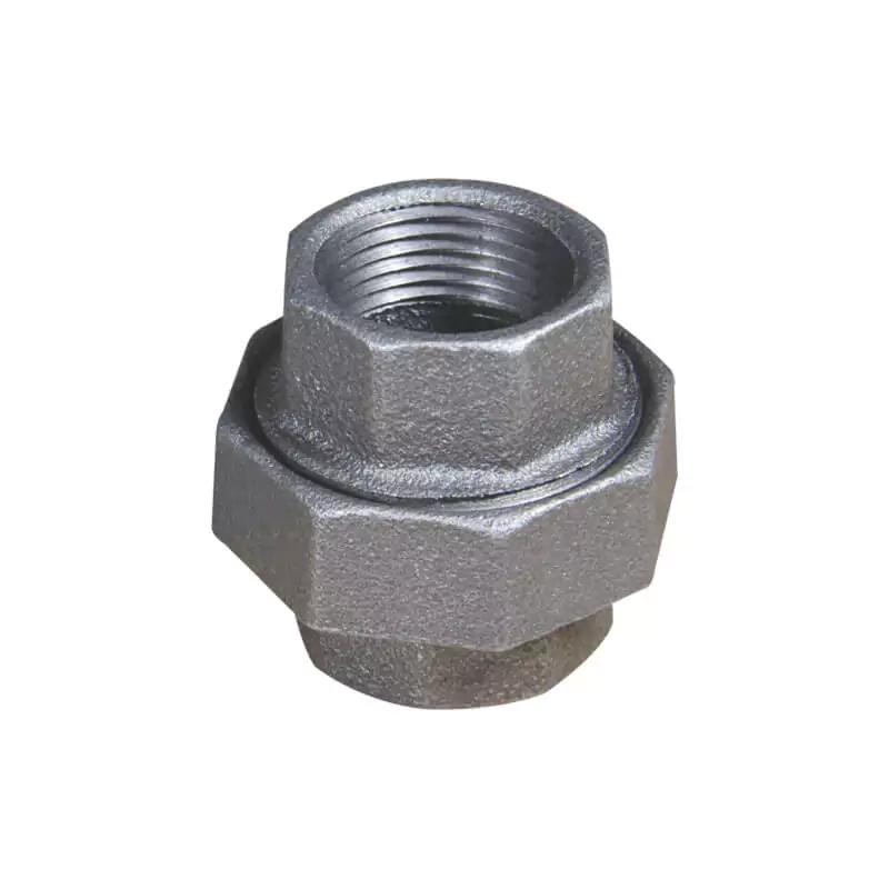 Malleable cast iron union (Taper seat / flat seat)