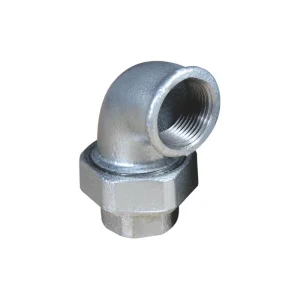 Malleable cast iron union elbow (Taper seat / flat seat)