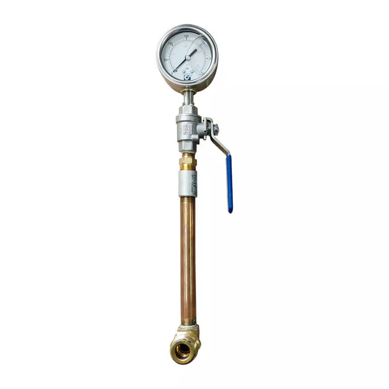 Pressure gauge connection assembly
