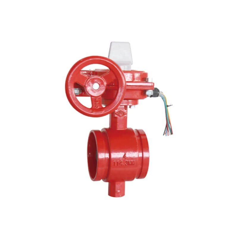 British Grooved butterfly valve (Gear actuator & tamper switch)