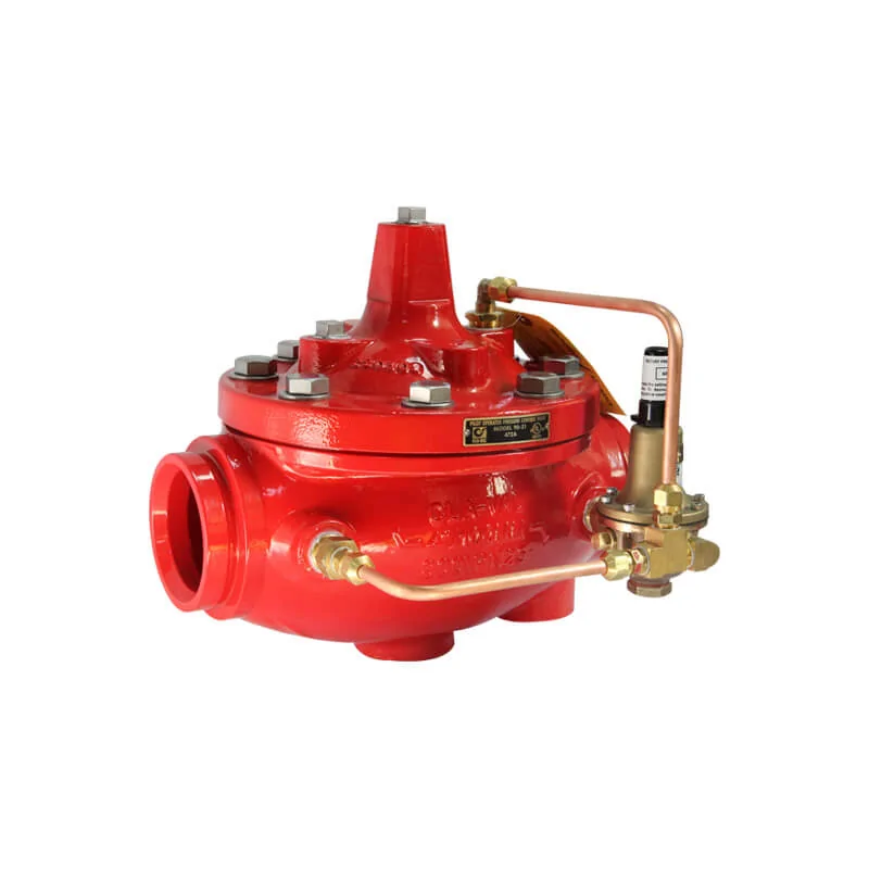 Grooved globe type pressure reducing valve