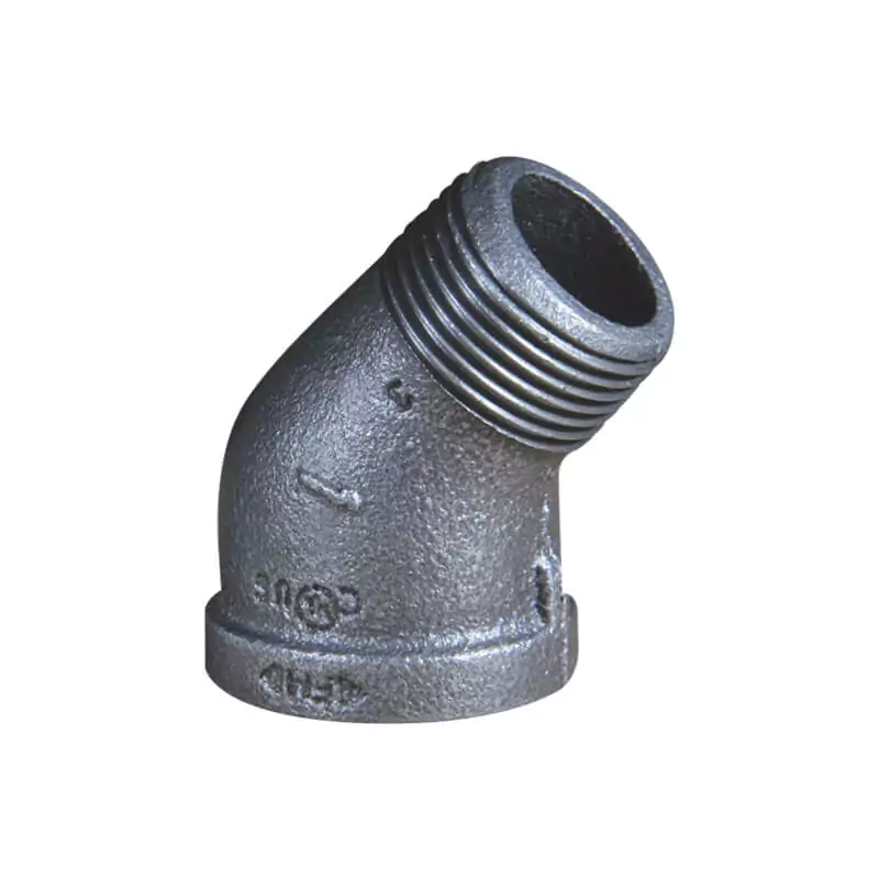 Malleable iron 45° street elbow