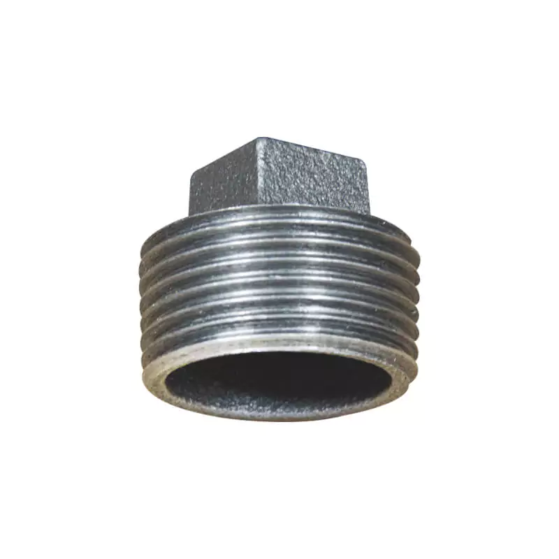Malleable iron square head plug (Cored plug)
