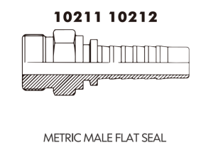 metric male flat seal