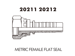 metric female flat seal