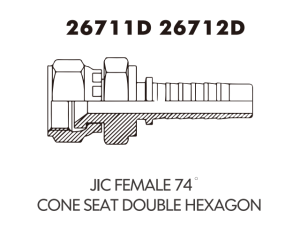 JIC SAE OFRS NPT Fitting JIC FEMALE 74'CONE SEAT DOUBLE HEXAGON