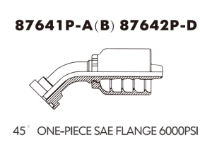 one piece fitting 45 ONE-PIECE SAE FLANGE 6000PSI