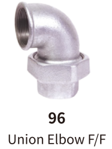 galvanized balck mallebale iron fitting union elbow 90