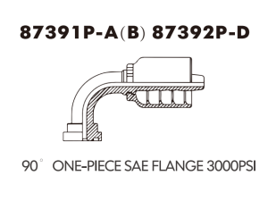 one piece fitting 90 ONE-PIECE SAE FLANGE 3000PSI