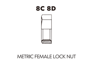 Metric Bite Type Tube Adaptor METRIC FEMALE LOCK NUT