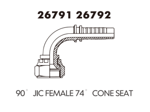 JIC SAE OFRS NPT Fitting 90 JIC FEMALE 74 CONE SEAT