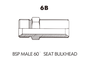 BSP BSPT ADAPTOR BSP MALE 60 SEAT BULKHEAD