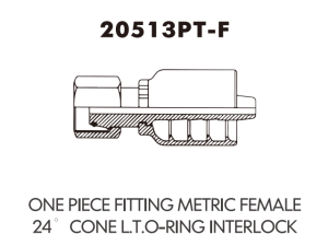 one piece fitting ONE PIECE FTTING METRIC FEMALE24 CONE LT.O-RING INTERLOCK