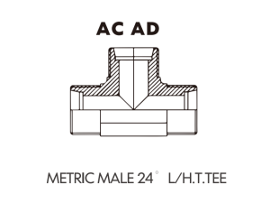 Metric Bite Type Tube Adaptor METRIC MALE 24 L/H.T.TEE
