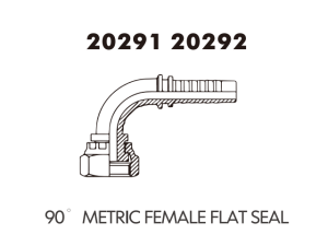 90 metric female flat seal
