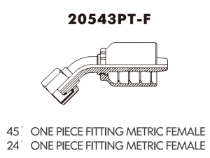 one piece fitting 45ONE PIECE FITTING METRIC FEMALE24 ONE PIECE FITTING METRIC FEMALE