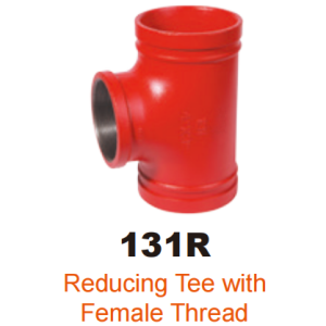 ductile iron grooved fitting reducing tee