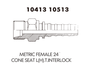 metric male 24 cone SEAT L(H).T.INTERLOCK