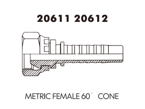 metric female 60 cone