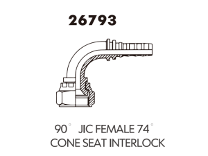 JIC SAE OFRS NPT Fitting 90 JIC FEMALE 74CONE SEAT INTERLOCK