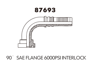 SAE flange 90 SAE FLANGE 600OPSIINTERLOCK