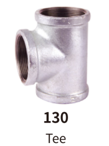 galvanized balck mallebale iron fitting equal tee