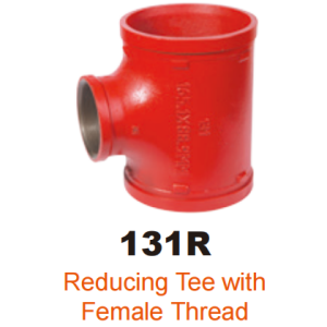 ductile iron grooved fitting reducing tee