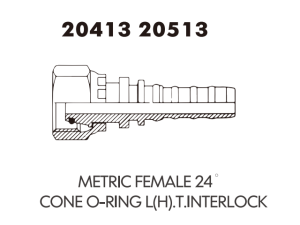 metric female 24 cone SEAT L(H).T.INTERLOCK