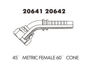45 metric female 60 cone