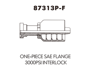 one piece fitting ONE- PIECE SAE FLANGE 300OPSI INTERLOCK