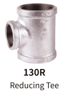 galvanized balck mallebale iron fitting reducing tee