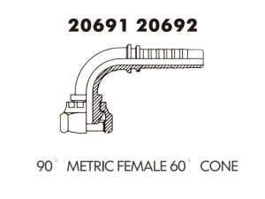 90 metric female 60 cone