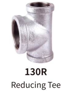 galvanized balck mallebale iron fitting reducing tee