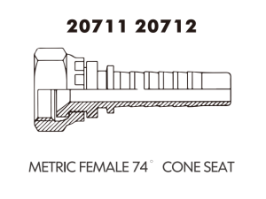 metric female 74 cone seat