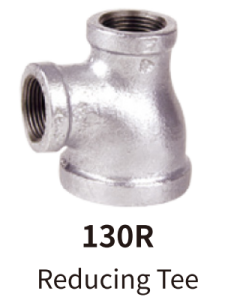 galvanized balck mallebale iron fitting reducing tee