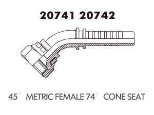 metric female 74 cone seat